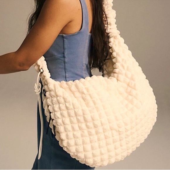 FP Movement by Free People Handbags - Free People Movement Pucker Up Fleece Carryall Quilted Tote Travel Gum Bag NWT